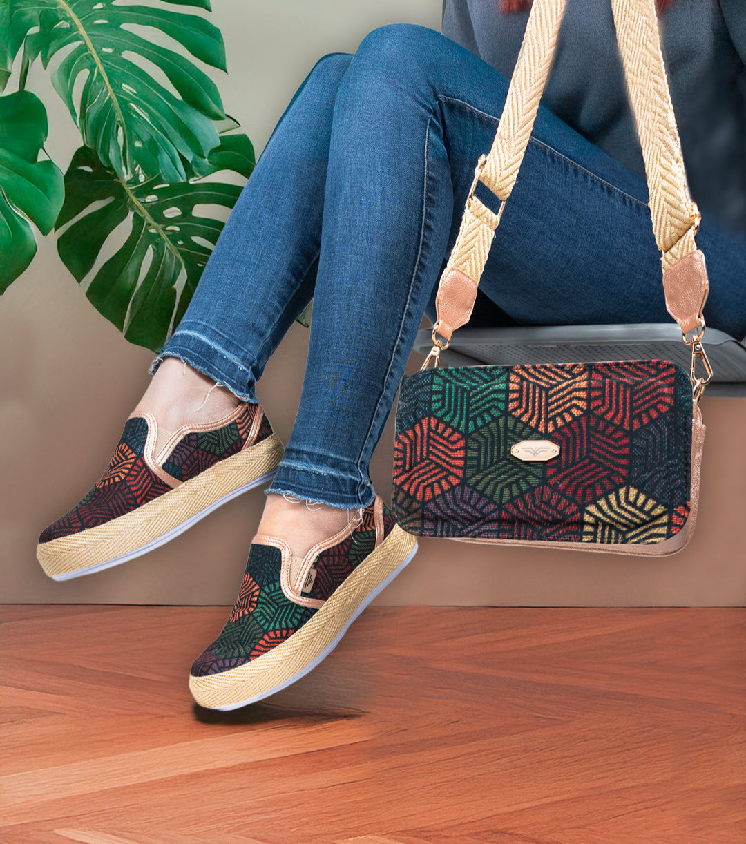 COMBO BOLSO + CALZADO GEOMETRICO + ENVIO GRATIS