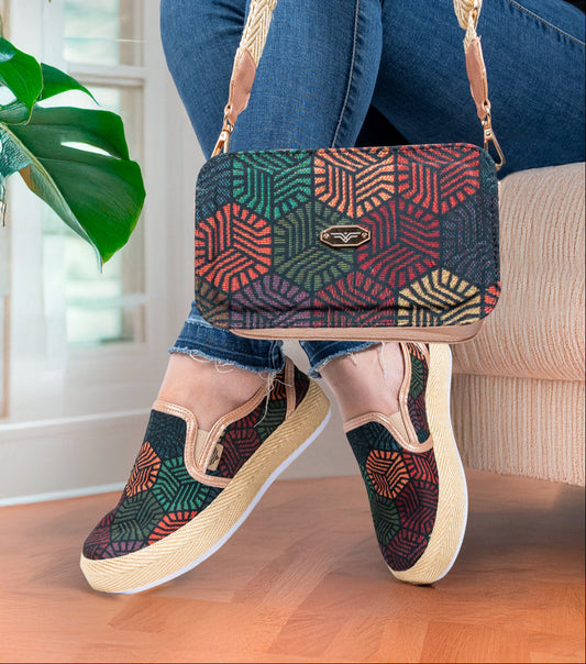 COMBO BOLSO + CALZADO GEOMETRICO + ENVIO GRATIS