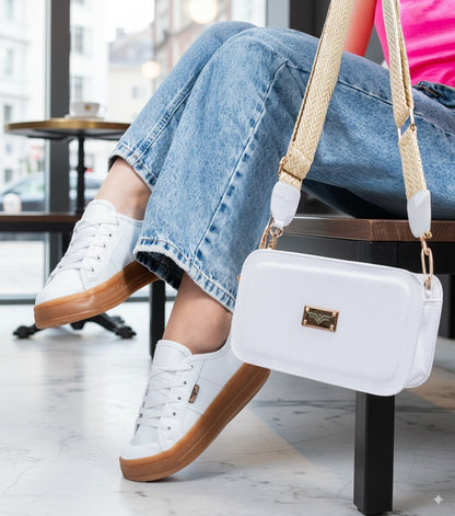 COMBO BOLSO + CALZADO BLANCO + ENVIO GRATIS
